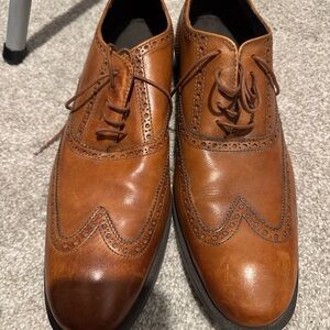 Cole Haan Men's Brown Wingtip Leather Loafers
